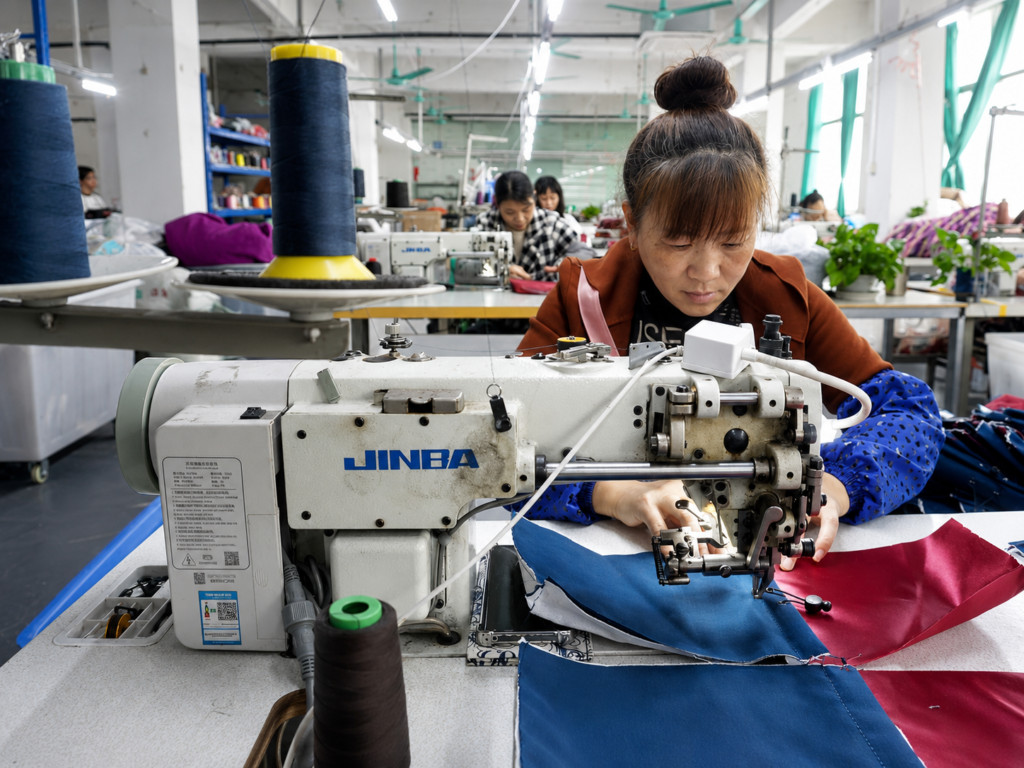 Backpack manufacturing: sewing
