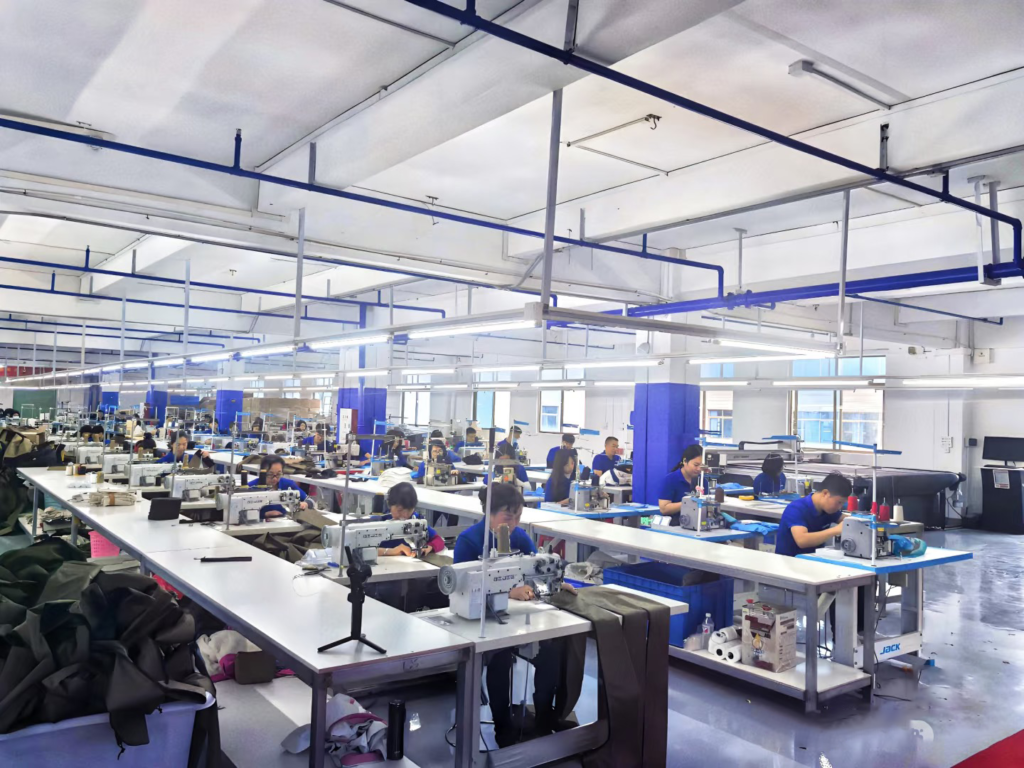 Backpack manufacturing: workshop